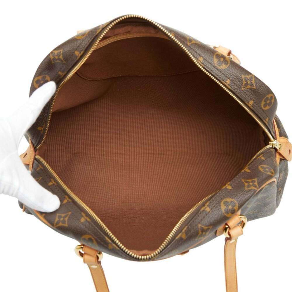 LOUIS VUITTON Authentic Brown Monogram Leather Tote Bag - Picture 11 of 13